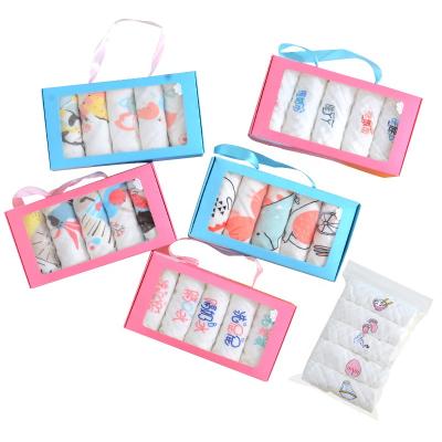 China 100% Super Soft QUICK DRY Cotton Muslin Baby Washcloths And Towels Set Newborn Baby Face Towel Gift Set 5-Pack zu verkaufen