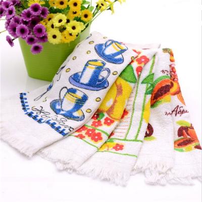 中国 Wholesale Child Safe High Quality Absorbent Cheap Tea Towels Printed Embroidery 100% Cotton Kitchen Tea Towel 販売のため