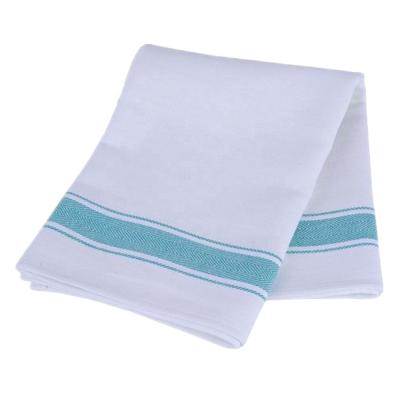 China Cotton QUICK DRY Blue/Green/Red Stripe Herringbone Dish Towels for sale