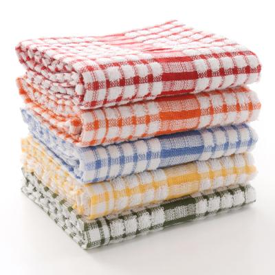 China QUICK DRY Promotional Yarn Dyed Cotton Dish Towels Tea Towels Linen Kitchen Towels en venta