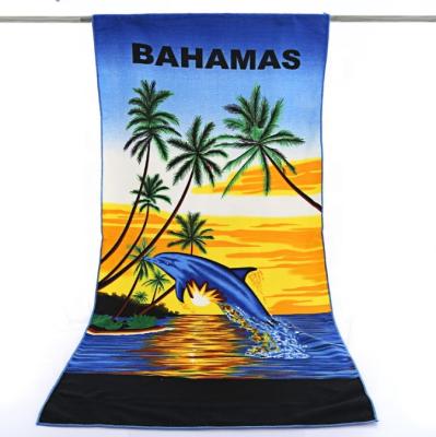 China Child Safe Microfiber Printed Quick Dry Beach Towel Beach Towel With Custom Logo Printing en venta