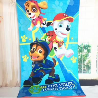 Chine Compressed Promotional Reactive Photo Printed Beach Towel Cotton Beach Towel For Kids Children à vendre