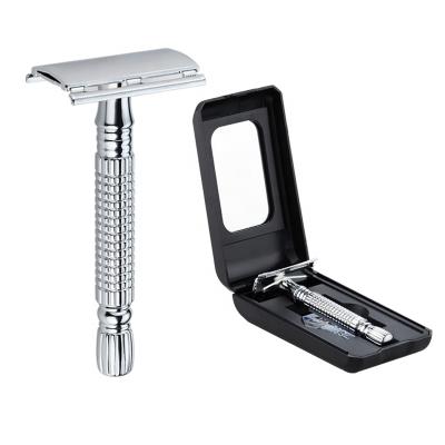 China Twin Blade Edge Zinc Alloy Razor Double Shaving Safety Razor for sale