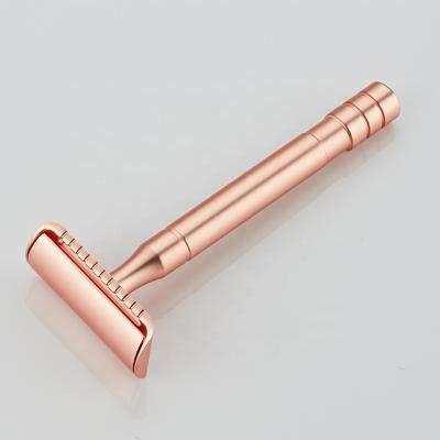 China Single Blade Pink Rose Gold Personal Touch Shaving Razor Personalized Straight Razors for sale