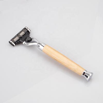 China Triple blade eco-friendly natural bamboo razors shaving variable razor cartridge razor blade navaja for sale