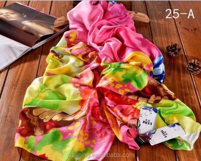 China Fashionable Oversized Polyester Silk Feel 100% Polyester Women Scarf for sale