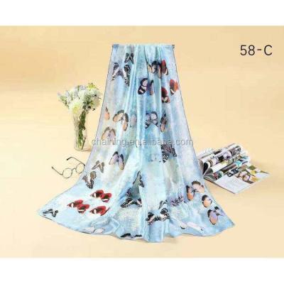 China Hot Selling Good Quality Fashion Women Long Print Silk Scarf China Supplier for sale