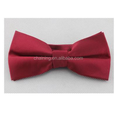 China 2018 2018 wholesale men's striped custom printed wedding and business red and black bow tie for sale