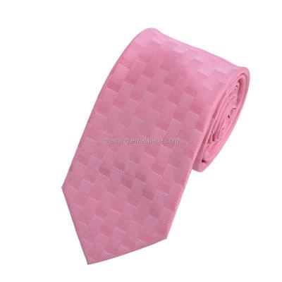 China YIWU normal manufacturer hot sale fashion custom light pink shinny gents ties for sale