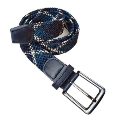 China Elstic Stretch Belt Belt Men Braided Colorful Fashion Colorful Casual Wholesale Buckle Double Layer Elastane Alloy Adjustable Belt for sale