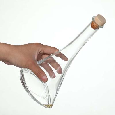 China Factory Direct Sale Low MOQ 500ml 520g Conical Flask Glass Beverage Bottle for sale