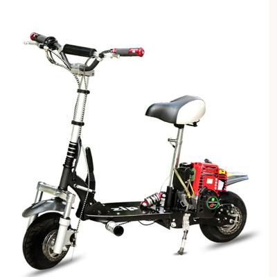 China PVC ZIP Best Quality 4 Stroke 49cc Folding Mini Gasoline Scooter Cheap Gas Folding Mobility Scooter for sale