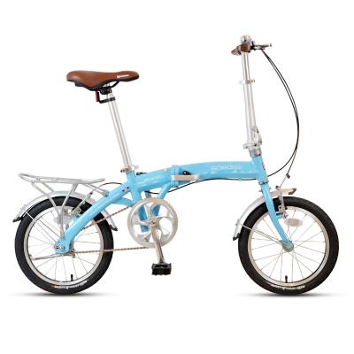 China Aluminum Alloy 16 Inch Student Adult Men And Women's Rider Bike Aluminum Alloy Light Folding Bicycle for sale