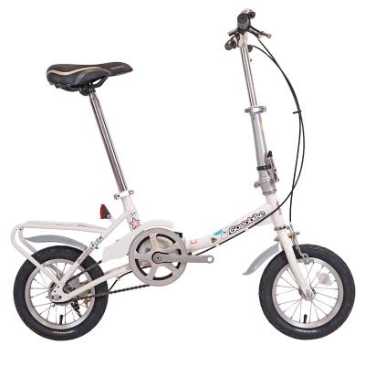 China Aluminum alloy 12 inch carbon steel portable ultra light mini folding bicycle for sale