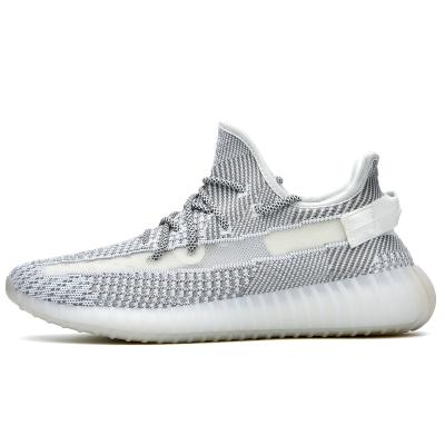 China New jelly trend fashion bottom edition fly weave running foam transparent Korean luminous runner yeezy shoes for sale