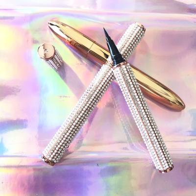 China New Arrivals Mink Eyelash Glue Pen Private Label Waterproof Glitter Rhinestone Lashglue Glue Pen Eyeliner Pencil for sale