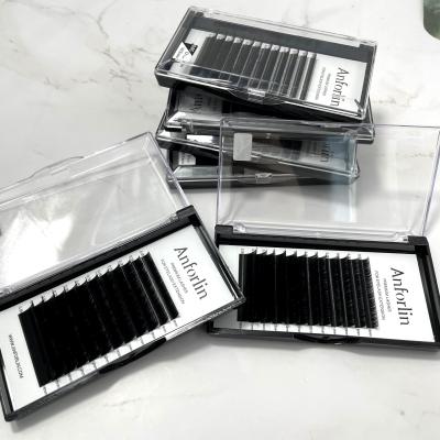 China Lightweight Lashes Wholesale Private Label, Pre Made Volume Fans Of Mink Lashes, Individual Mink Eyelash Extension for sale