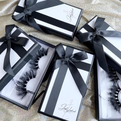 China Wholesaler private label 5D 25mm mink eyelash box packing box logo 3d good quality mink lashes fluffy custom eyelashes for sale