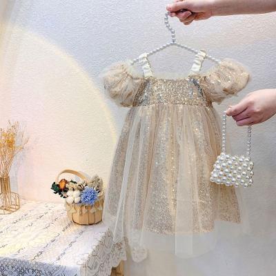 China Breathable COLORFUL Kids Dresses Girls Princess Chiffon Dress Sleeveless Kids Bow Ruffle Girl Dress for sale