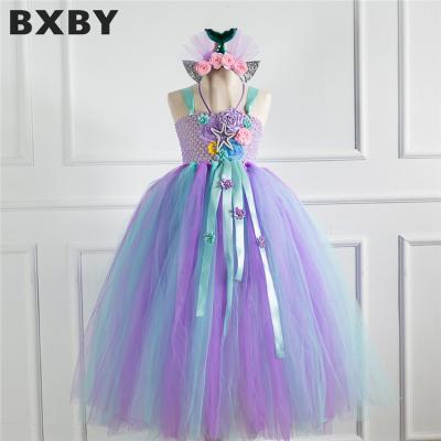 China Viable COLORFUL New Fashionable Mermaid Long Kids Dresses For Princess Children's Dresses Kids Girls Dress Gowns for sale