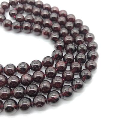 China Fashionable Factory Wholesale High Grade Natural Garnet Loose Beads For Jewelry Making 4/6/8/10/12mm for sale