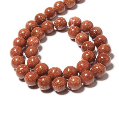 China Making jewelry necklace bracelet earring fast delivery china good quality loose bead gold sand beads round loose beads for sale