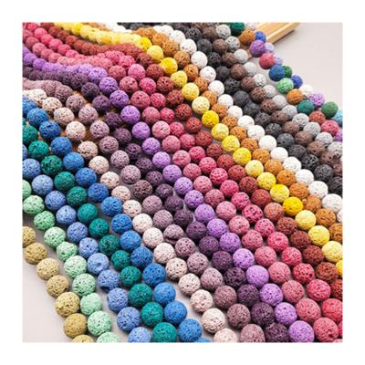 China DIY Jewelry Making Good Quality Jewelry Making Lava Loose Beads Gemstones For Diy Volcanic Rock Healing Gemstone for sale