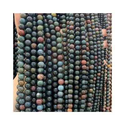 China Factory Hot Wholesale Cheap Round Beads Loose Chicken Blood Stone Beads for sale