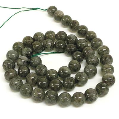 China Hot Wholesale Natural Texture Phantom Quartz Gemstone Loose Beads 8MM For DIY Jewelry Making for sale