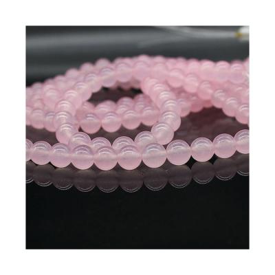 China Fashionable Natural Stone Beads Jewelry Rose Jade Loose Beads For Diy Bracelet Necklace Production for sale