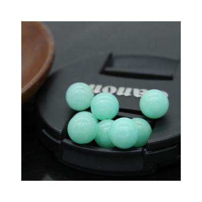 China Hot Supplier High Quality Soft Round Loose Beads Green Natural Loose Bead For Jewelry Making for sale