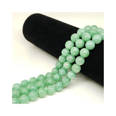 China Making Round Burma Jade Beads Low Price Long Lasting Jewelry Necklace Bracelet Earring 6mm, 8mm, 10mm, 12mm Emerald Jade Beads for sale