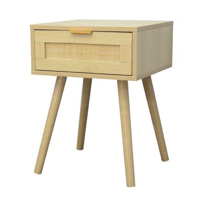 China Best Seller Rattan Series Rattan Nightstand End Table Side Table With Optional Surface for sale