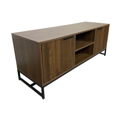 China Metal& Modern Wood Combination Metal Unit Wooden Bench TV Stand TV Cabinet for sale