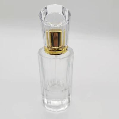 China NJ Cosmetic Cylinder Polyhedral 50ml Spray Glass Large Fashionable Refillable Empty Perfume Bottle for sale