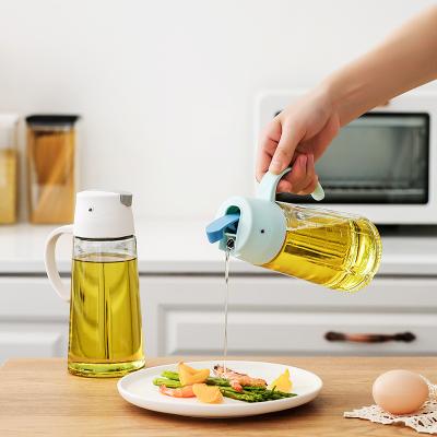 China Aeofa Viable Automatic Opening And Closing Oil Jar Seasoning Bottle Large Capacity For Household Glass Oil Bottle for sale