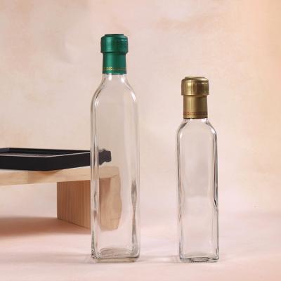 China Wholesale Empty Olive Glass Oil Vinegar Bottle 100ml 275ml 500ml Transparent Clear Kitchen Cooking Oil NJ for sale