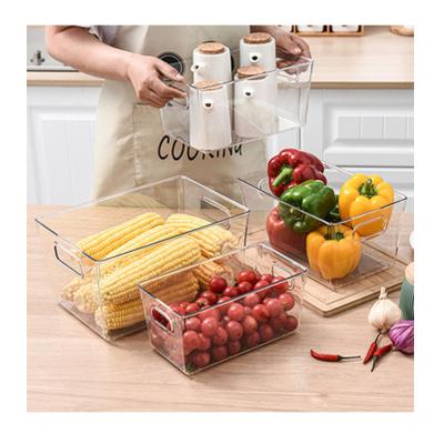 China Minimalist Idesign Product Storage Bin Fridge Organizer Set Electric Lunch Crisp Bpa Free Plastic Food Storage Boxes for sale