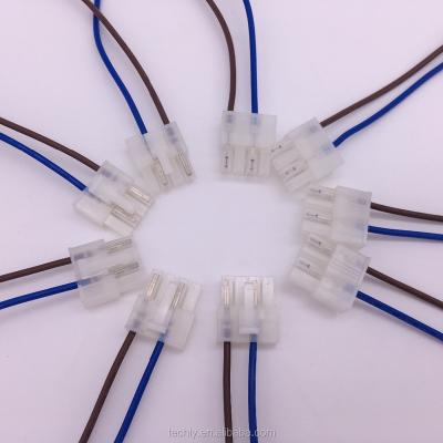 China UL1061 Electronic 24AWG Brown and Blue Color DC Power Cable Assemblies for sale