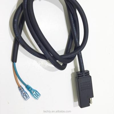 China Displayer power IEC60245-4 300/500V 2x1.0mm2 with 3 pin SAE + 187 REC +250REC for sale