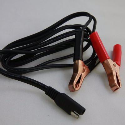 China New Industrial 2 PIN Power Cable Assembly cable assembly with clamp 30A battery and SAE plug and dust cover for sale