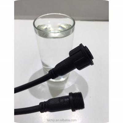 China Industry 2464 Cord 22AWG 2 Wire UV PVC Jacket With 1.5mm Waterproof Male To Female Assembly for sale