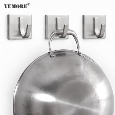 China Rustic Household Stainless Steel Wrought Iron Metal Hooks Simple Hardware Large Adhesive Coat Hook for sale