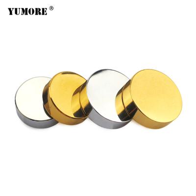 China Round Copper Brushed Silver Mirror Standoff Screw Bolt Cover Mirror Glass Screw Cover for sale