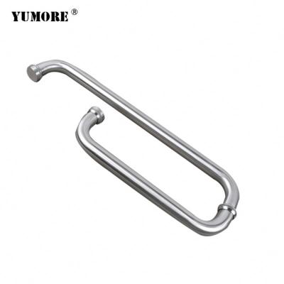 China Modern Stainless Steel Tube Sliding Glass Shower Upvc Window Euro Style PVC Door Handle for sale