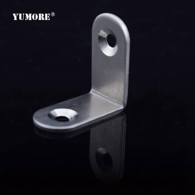 China OEM 2mm Thickness Stainless Steel 30*30*16mm Heavy Duty Semicircle Corner Brace Corner Shelf Brackets for sale