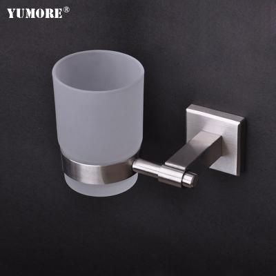 China Wall Mounted Free Standing Bathroom Accessories 304 Stainless Steel Metal Kids Toothbrush Cup Holder for sale