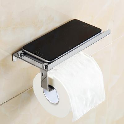 China Modern Black 304 Stainless Steel Bathroom Fitting Unique Toilet Paper Holder Rack Paper Holders for sale