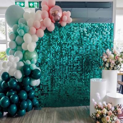 China Event Outdoor Gold Sequin Square Shimmer Round Wall For Decoration 4d Panels Backdrop Logo Ballon Party Decoration Custom Sequins for sale