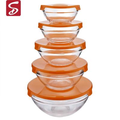 China Shardon Viable Bowl China Wholesale 5 Pcs High Quality Glass Dessert Bowl Set for sale